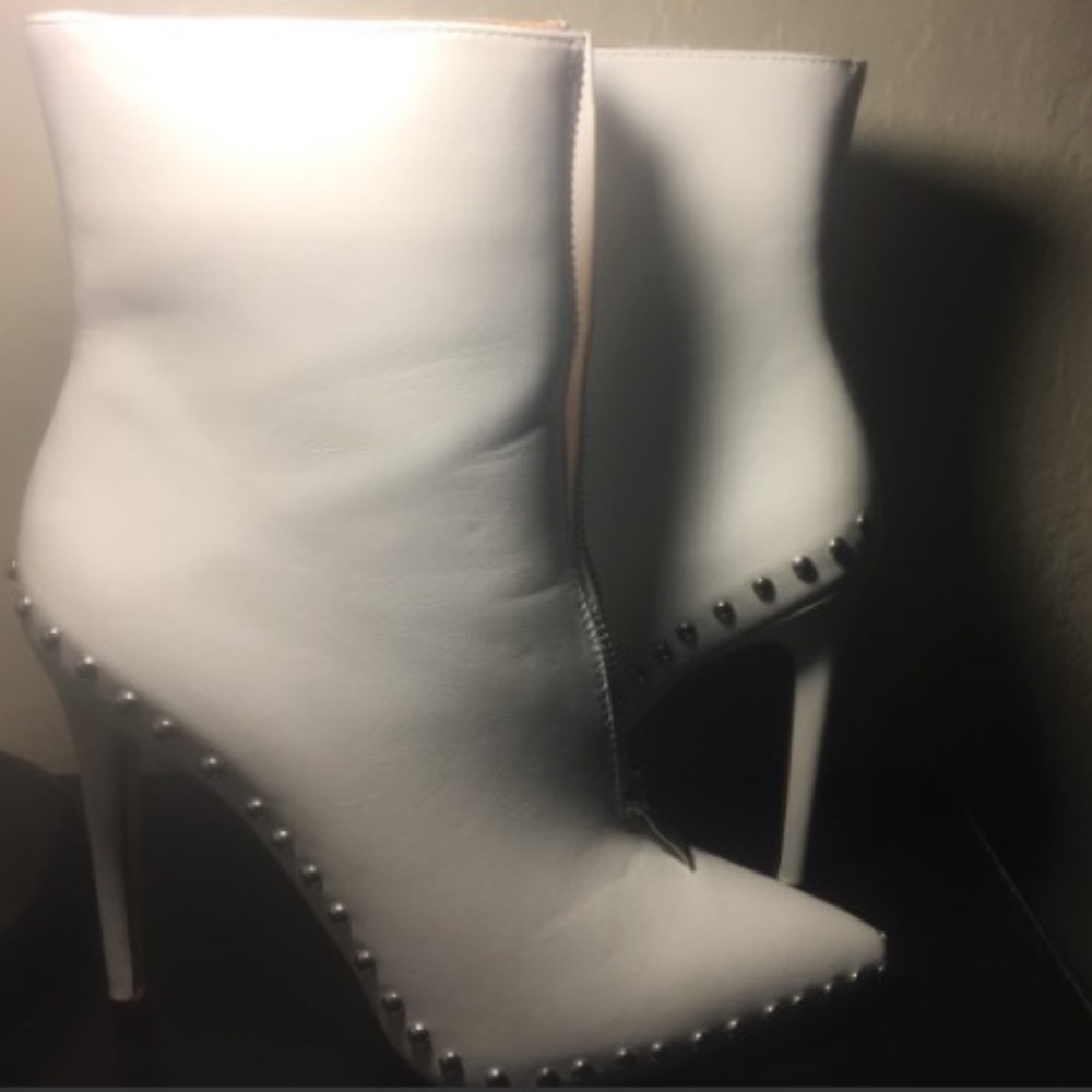 White Pointy Boots